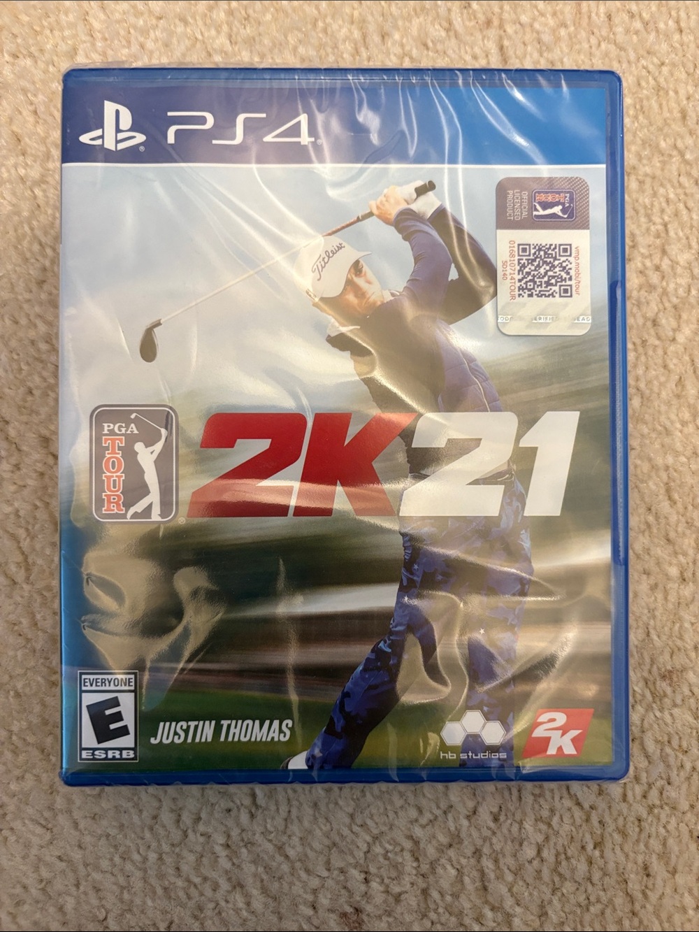 2K21 PGA Tour PS4 Video Game - Blue Cover Featuring Justin Thomas